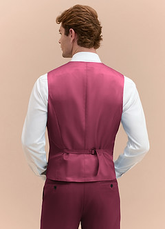 front James Burgundy Structured Stretch Suit Vest