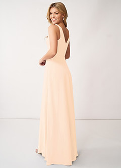 Azazie Nala Bridesmaid Dresses Pearl Pink A-Line Pleated Chiffon Dress image10