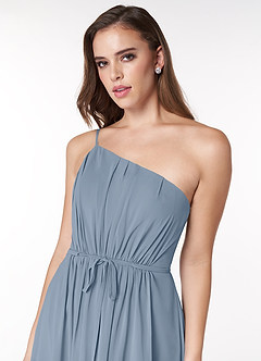 Azazie Hoya Final Sale Flowy One Shoulder Chiffon Bridesmaids Dress image6