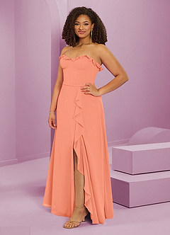 Barbie ♥ Azazie Bridesmaid Dresses Sunset A-Line Sweetheart Neckline Chiffon Dress image11