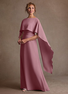 Azazie Marilla Mother of the Bride Dresses Vintage Mauve A-Line Pleated Chiffon Dress image5