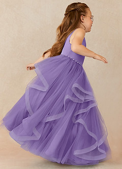 Azazie Sofia Flower Girl Dresses Tahiti A-Line Beaded Tulle Dress image3