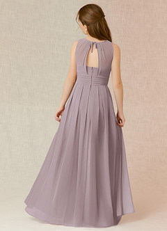 Azazie Bibiane Junior Dusk A-Line Pleated Chiffon Dress image2