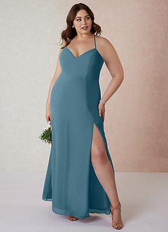 Azazie Manila Bridesmaid Dresses Bermuda Sheath V-Neck Chiffon Dress image7