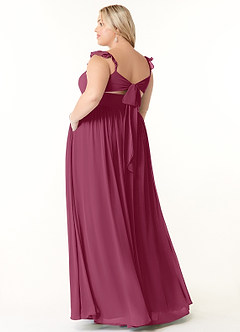 Azazie Metz Bridesmaid Dresses Mulberry A-Line Sweetheart Ruched Chiffon Dress image10