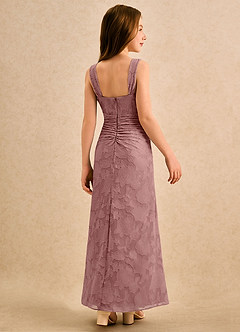 Azazie Brookie Girls Formal Sukienki dla dziewczynek sypiących kwiaty Linia A Bez rękawów Kwiatowe wypalenie Długość kostki Sukienka image2