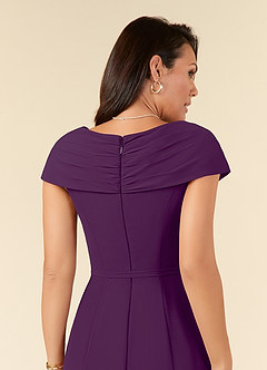 Azazie Bailora Mother of the Bride Dresses Grape Mermaid Ruched Chiffon Dress image5