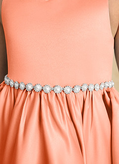 Azazie Julietta Blumenmädchenkleider Ballkleid Cabrio Tüll Kleid Sonnenuntergang image10