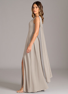 Azazie Tella Jurken voor bruidsmeisjes Jurk van Chiffon met A-lijn One-shoulder Vorst image4