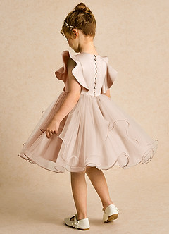 Azazie Chirp Flower Girl Dresses English Rose Ball-Gown Tulle Dress image4