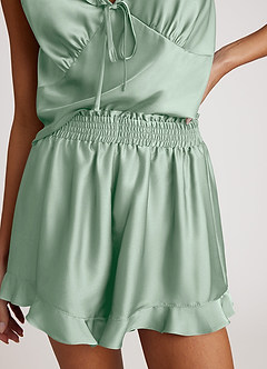 front Pigiama in raso con volant