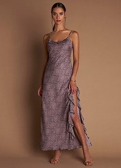 Maxi jurk Jazlyn Mauve Paisley image1