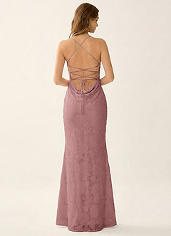 Natasha Dusty Pink Jacquard Corset Mermaid Prom Dress image2