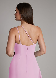 Azazie Latrice Suknie dla druhen Osłona Marszczony Szyfon Do ziemi Sukienka image2