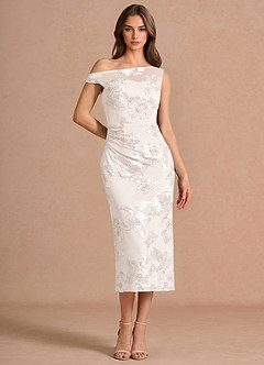 Melian Cloud White Midi Dress image4