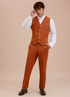 front Ethan Poltettu Appelsiini Hienostunut kudontapukuliivi