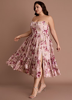 Gigi Mauve Floral Midi Dress image12