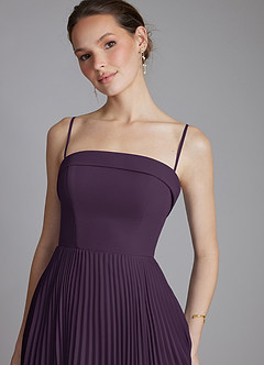 Azazie Mariana Bridesmaid Dresses Plum A-Line Strapless Chiffon Dress image4
