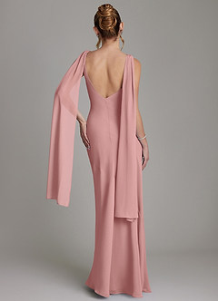 Azazie Essence Bridesmaid Dresses Dusty Rose Sheath Chiffon Dress image8