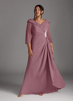 Azazie Jaycee Mother of the Bride Dresses Vintage Mauve A-Line Chiffon Dress image9