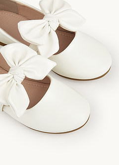 front Bow Strap Girl's Flat Shoes