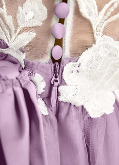 Azazie Sundae Flower Girl Dresses Wisteria Ball-Gown Lace Dress image8