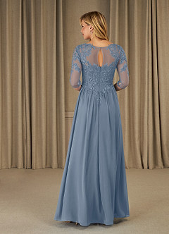 Azazie Mirielle Mother of the Bride Dresses Twilight A-Line Scoop Lace Chiffon Dress image2