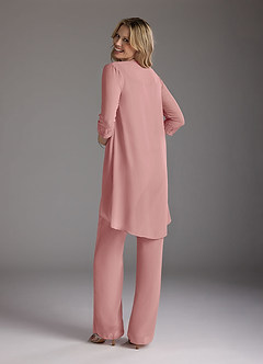 Azazie Maura Mother of the Bride Dresses Dusty Rose Jumpsuit/Pantsuit Sequins Chiffon Dress image6