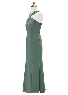 Azazie Rue Junior Eucalyptus Mermaid Side Slit Chiffon Dress image8