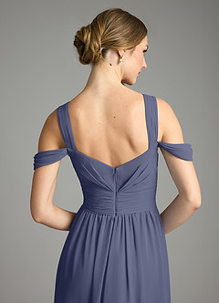 Azazie Lianne Vestidos de damas de honor Vestido de Tormenta de Gasa de Corte en A con Vestidos sin tirantes image6