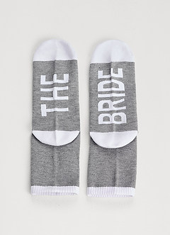 front Bride & Bridesmaid Bachelorette Party Gift Socks