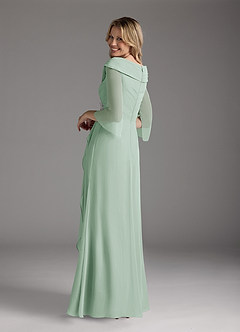Azazie Jaycee Mother of the Bride Dresses Agave A-Line Chiffon Dress image2