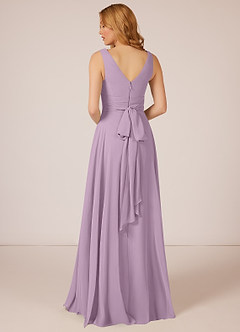 Azazie Bianca Bridesmaid Dresses A-Line Pleated Chiffon Floor-Length Dress image8