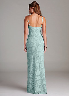 Azazie Tianna Brudtärnklänningar Klä av Tubklänning i Blommig Utbrändhet Spets Dimma image2