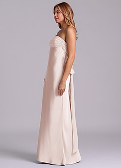 Azazie Ailanie Brudtärnklänningar Klä av Tubklänning i Stretch Satin Axelbandslös Rodnande Rosa image6