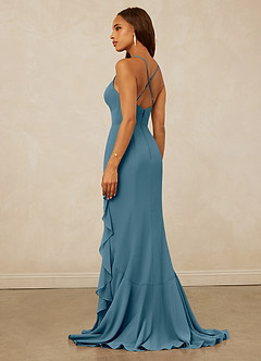 Christian Siriano Bridal for Azazie 1006 Bridesmaid Dresses Bermuda Mermaid Ruched Chiffon Dress image2