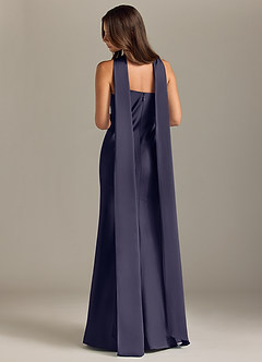 Azazie Kinsley Bridesmaid Dresses Stormy Mermaid Side Slit Stretch Satin Dress image2