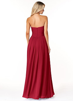 Azazie Yazmin Bridesmaid Dresses Scarlet A-Line Sweetheart Neckline Chiffon Convertible Dress image2