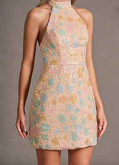 Beatrixa Champagne Mini-jurk image5