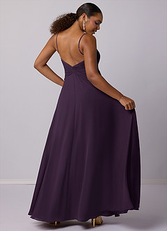 Barbie ♥ Azazie Bridesmaid Dresses Plum A-Line Chiffon Dress image6