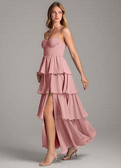 Azazie Alanna Bridesmaid Dresses Dusty Rose A-Line Sweetheart Neckline Chiffon Dress image4