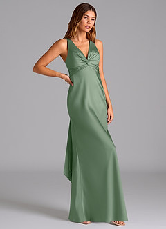 Azazie Hati Brudtärnklänningar Klä av Sjöjungfru i Stretch Satin Matcha image1