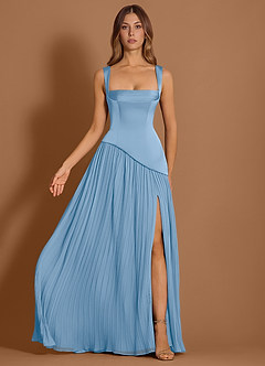 Robe Longue Bleu Brumeux Stephanie image4