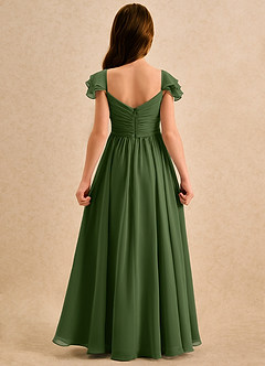 Azazie Meimei Girls Formal Sukienki dla dziewczynek sypiących kwiaty Linia A Pofałdowany Szyfon Długość podłogi Sukienka image2