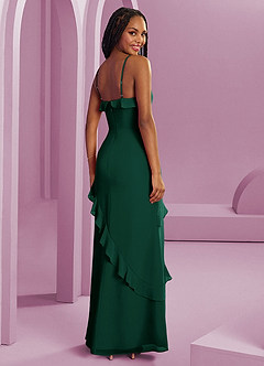 Barbie ♥ Azazie Final Sale Cabernet Sheath Chiffon Dress image2