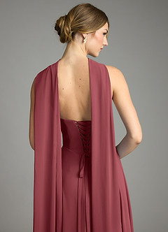 Azazie Ayla Abiti da Damigella Abito A-Line in Chiffon Scollo a Cuore Merlot image10