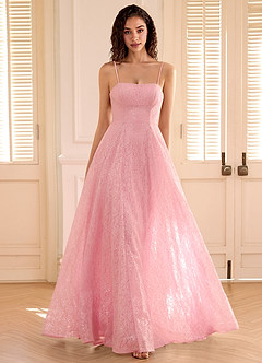 Gleavia Pink A-line Sequin Prom Dress image4