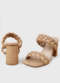 front Double Braided High Heel Sandals