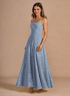 Maxi jurk Irelia Poederblauw image5