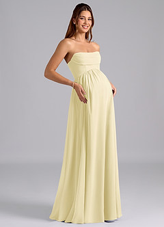 Azazie Saige Maternity Bridesmaid Dresses A-Line Pleated Chiffon Floor-Length Dress image8